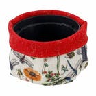 Vaso Tecido Naturalismo Color Vermelho 8x10,5cm Design Up