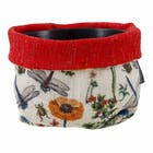 Vaso Tecido Naturalismo Color Vermelho 8x10,5cm Design Up
