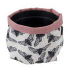 Vaso Tecido Naturalismo Vespa Branco e Preto 10x12cm Design Up