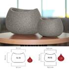 Vaso Texturizado Oval 12 (1,9l) Cor Granito Nutriplan