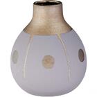 Vaso Tongass Em Cerâmica Cinza E Dourado Home&co 18x15cm