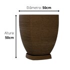 Vaso Trapezoidal 50x50cm Polietileno Sem Prato Fibrarte