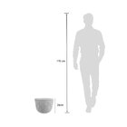 Vaso Tribo Redondo 33 Japi Preto Ardosia