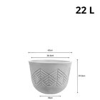 Vaso Tribo Redondo 42 Japi Preto Ardosia