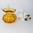 Vaso Trouxinha De Murano São Marcos - Vasinho Cristal Âmbar