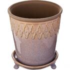 Vaso Tulum Com Prato Decorativo Em Cerâmica Cinza Home & Co