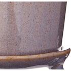 Vaso Tulum Com Prato Decorativo Em Cerâmica Cinza Home & Co