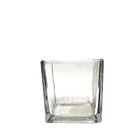 Vaso Vidro Quadrado Transparente 8cm Axisray