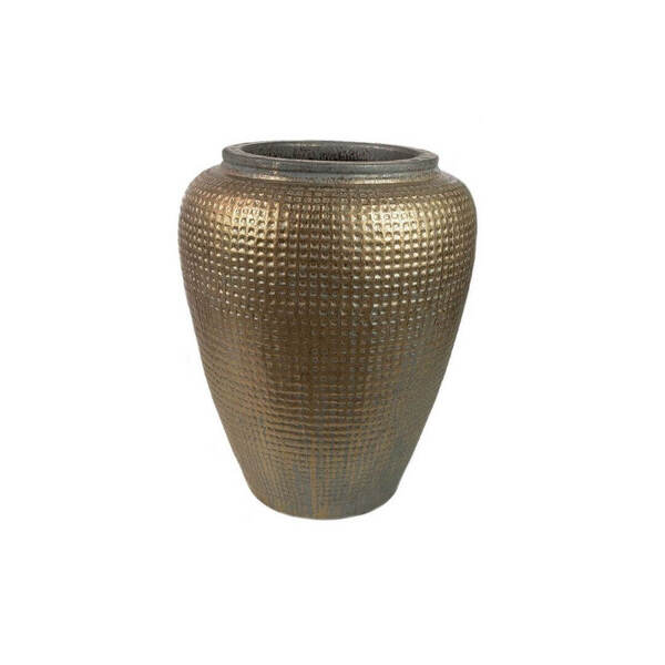 Vaso Vietnamita Cerâmica Capadócia Importado Bronze D70cm X A