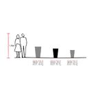 Vaso Vietnamita Cerâmica Importado Cone Alto Médio Preto D39c