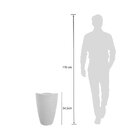 Vaso Wave Conico 38 Cimento