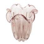 Vaso Wolff Flat Italy De Vidro Rosa Claro 18cm X 21cm