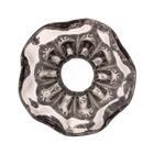 Vaso Wolff Italy De Vidro Cinza 11,5cm X 13cm