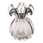 Vaso Wolff Italy De Vidro Cinza 13cm X 17cm