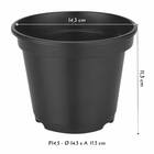 Vasos Plantio P14,5 (1,1 Litros) Preto Injeplastec