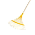 Vassoura de Jardim Metal com Cabo Madeira 6x35x150cm 22 dentes Momfort