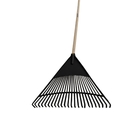 Vassoura de Jardim Plástico com Cabo Madeira 4x60x170cm 26 dentes Momfort