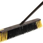 Vassoura Gari 60cm 5 Fileira Cepa Plástica Cabo Madeira Plas