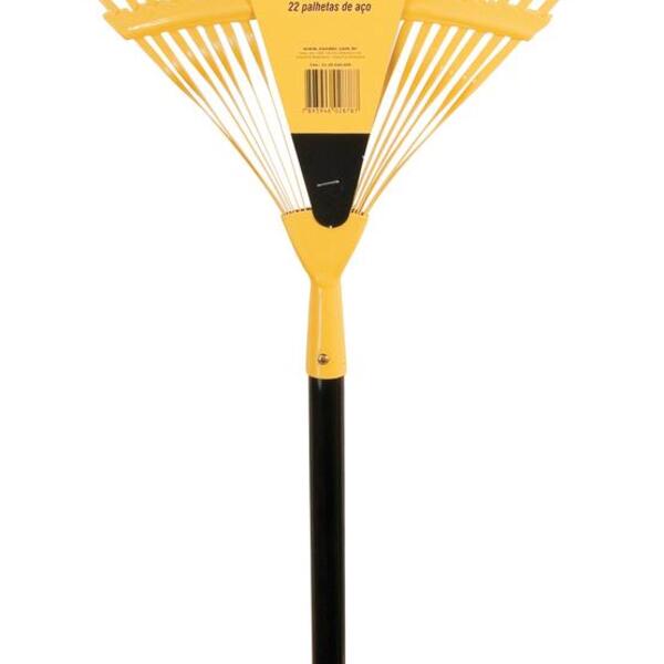 Vassoura Para Jardim Metálica 22 Dentes Palheta Fixa Vd200 -