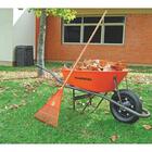 Vassoura Plastica Laranja 18 Dentes Sem Cabo Para Jardim Tram