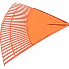 Vassoura Plastica Laranja 30 Dentes Sem Cabo Para Jardim Tram