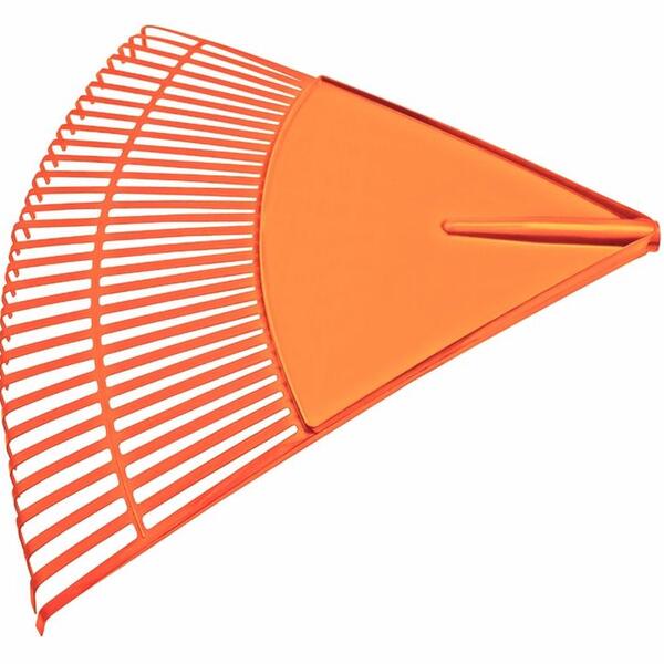 Vassoura Plastica Laranja 30 Dentes Sem Cabo Para Jardim Tram