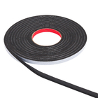 Veda Fresta Multiuso Adesivo "Linear" Preto 1000cm para Vão de 6mm Comfort Door