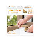 Veda Fresta para Porta e Janela Adesivo Marrom Claro 600cm