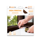 Veda Fresta para Porta e Janela Adesivo Marrom 600cm