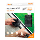 Veda Frestas Escova Fita Adesiva Portas E Janelas 5 Metros 7mm X 5mm ‎comfort Door Preto