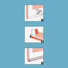 Veda Porta Adesivo "Espátula" Branco 80cm