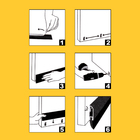 Veda Porta Adesivo ou Parafusar Escova Alumínio Marrom 1m 1 peça