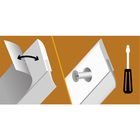 Veda Porta Adesivo ou Parafusar Espátula Alumínio Marrom 1m 1 peça