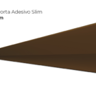 Veda Porta Adesivo - Slim - Marrom - 80 Cm