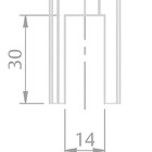 Veda Porta Alumínio Automático 82cm Udinese De Embutir