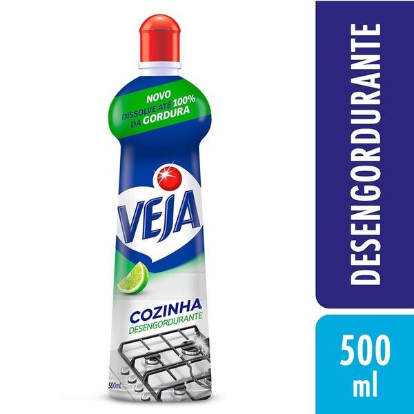 Veja Desengordurante Embalagem Squeeze 500ml - Embalagem Com