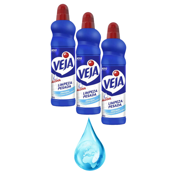 Veja Gold Limpeza Pesada Original 500ml Kit 3