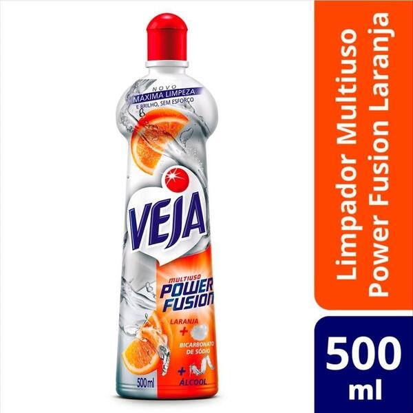 Veja Multi Uso Power Fusion Limão 500ml - Embalagem Com 24 Un