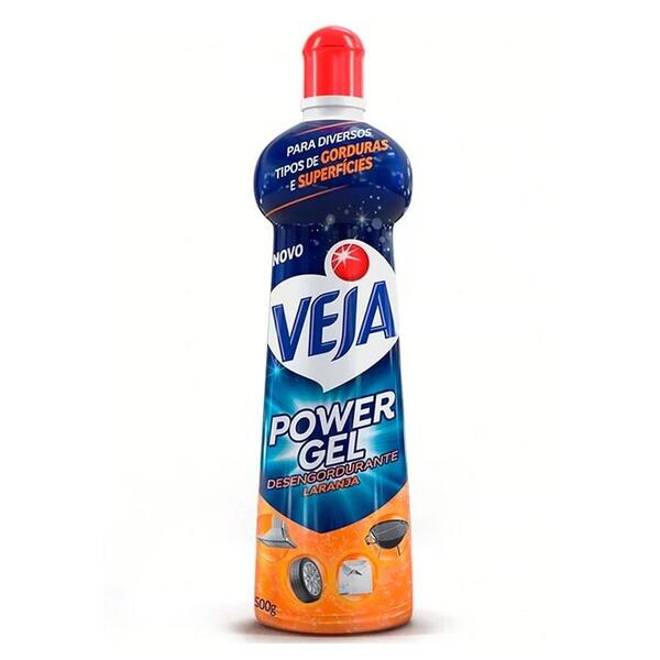 Veja Super Desengordurante Power Gel Laranja 500ml