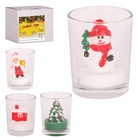Vela 3d Com Castical Vidro Natal 6cm Sortido