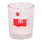 Vela 3d Com Castical Vidro Natal 6cm Sortido