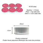 Vela Aromática Com 6 Unidades - Chocolate Cherry