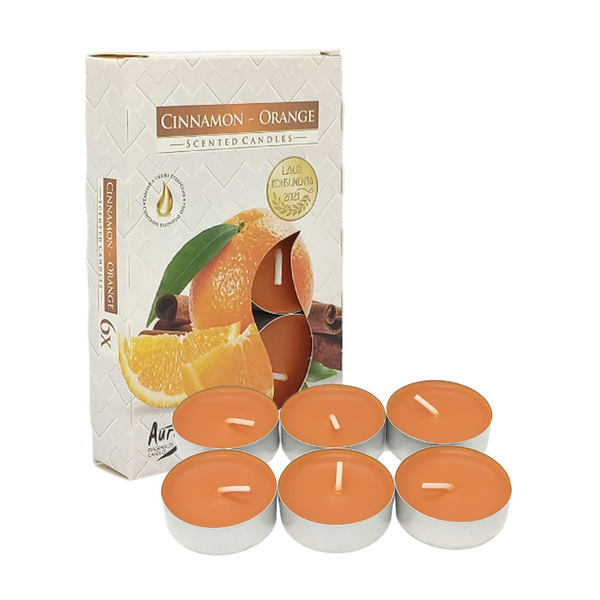 Vela Aromática Com 6 Unidades - Cinnamon Orange