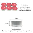 Vela Aromática Com 6 Unidades - Raspberry