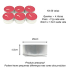 Vela Aromática Com 6 Unidades - Strawberry