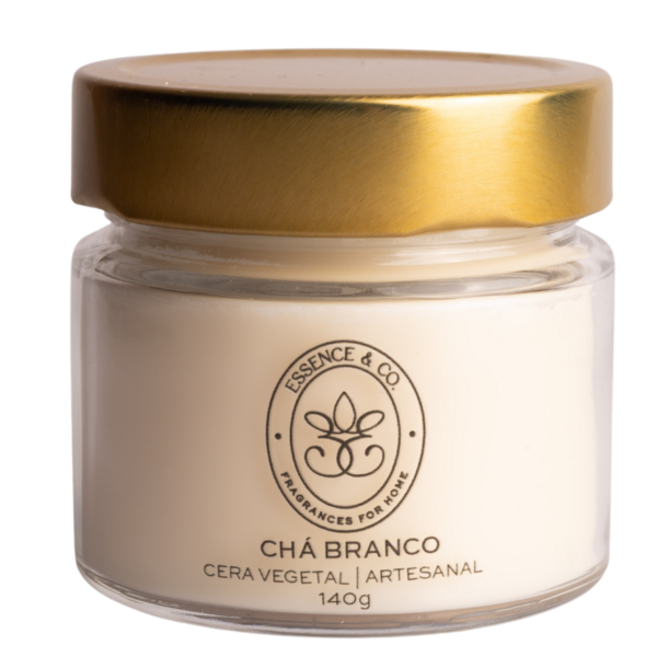 Vela Aromática Perfumada Aroma Chá Branco 140g - Essence & Co