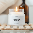 Vela Aromática Perfumada Cereja E Avelã 140g - Kammi