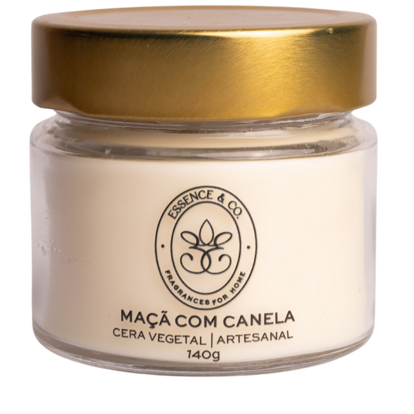 Vela Aromática Perfumada Maçã e Canela 140g - Essence & Co.