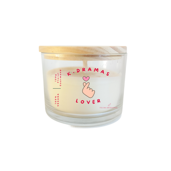 Vela Aromática Perfumada Premium I Love K-drama Presente Cria