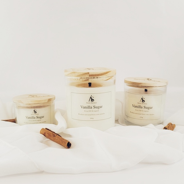 Vela Aromática Vanilla Sugar Sweet Aromas 90g